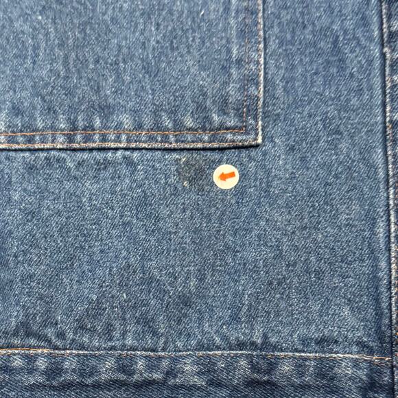 Vintage Cotton Express Jacket Denim Barn Chore Coat Cottage Workwear Blue Small - Picture 6 of 7